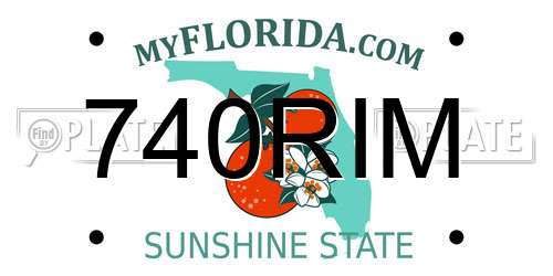 740RIM Florida License Plate