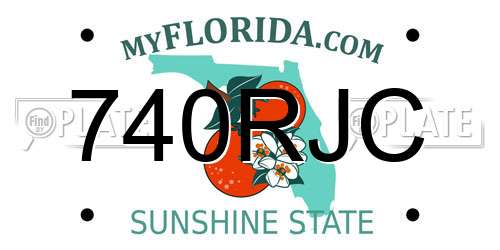 740RJC Florida License Plate