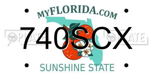 740SCX Florida License Plate