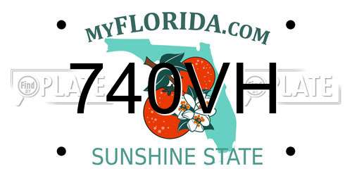 740VH Florida License Plate