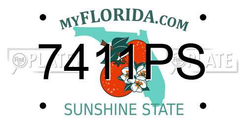 7411PS Florida License Plate