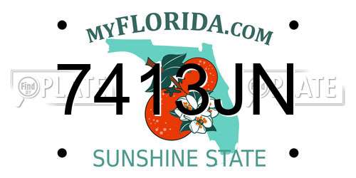 7413JN Florida License Plate