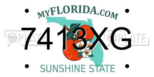 7413XG Florida License Plate