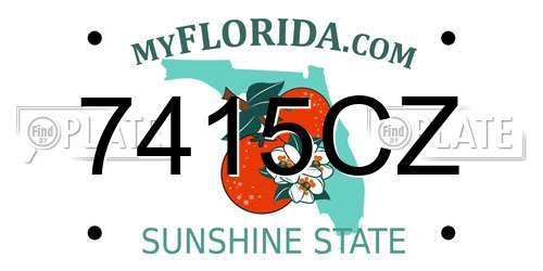 7415CZ Florida License Plate