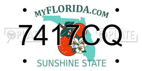 7417CQ Florida License Plate
