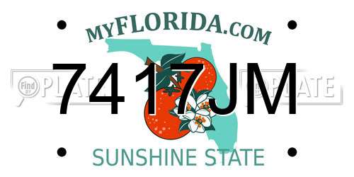 7417JM Florida License Plate