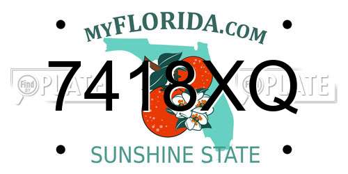 7418XQ Florida License Plate