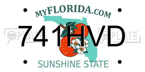 741HVD Florida License Plate