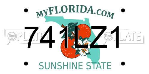 741LZ1 Florida License Plate