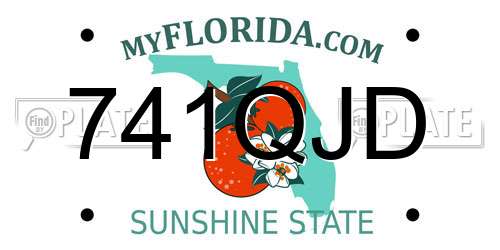 741QJD Florida License Plate