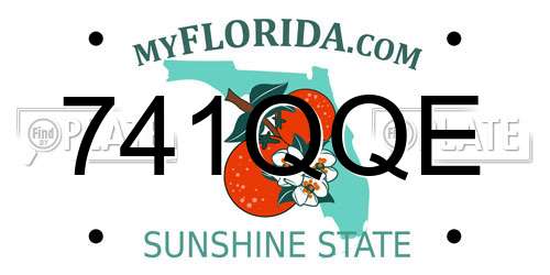 741QQE Florida License Plate