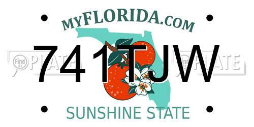 741TJW Florida License Plate