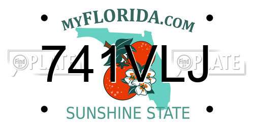 741VLJ Florida License Plate
