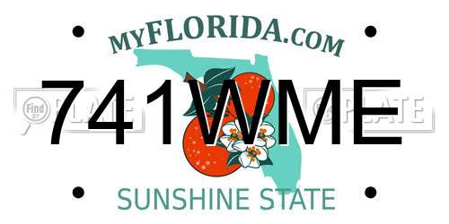 741WME Florida License Plate
