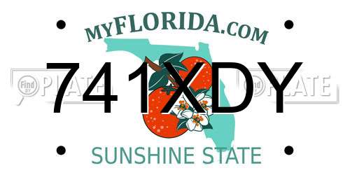741XDY Florida License Plate
