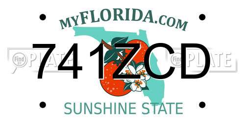 741ZCD Florida License Plate