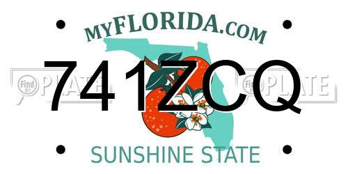 741ZCQ Florida License Plate