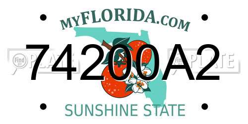74200A2 Florida License Plate