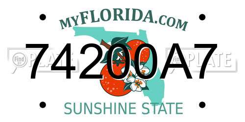 74200A7 Florida License Plate