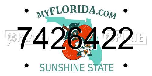 7426422 Florida License Plate
