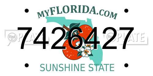 7426427 Florida License Plate