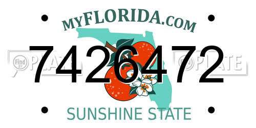 7426472 Florida License Plate