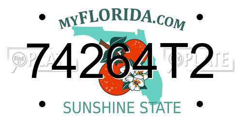 74264T2 Florida License Plate