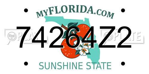 74264Z2 Florida License Plate