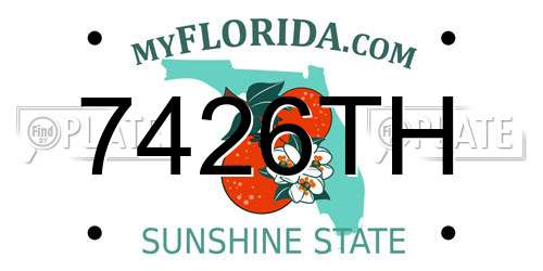 7426TH Florida License Plate