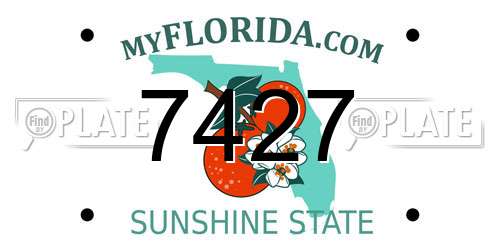 7427 Florida License Plate