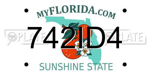 742ID4 Florida License Plate