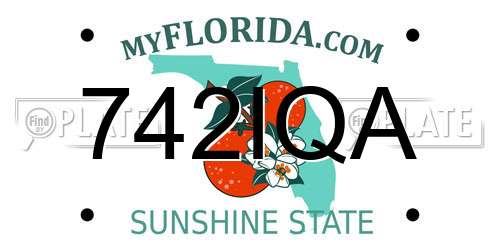 742IQA Florida License Plate
