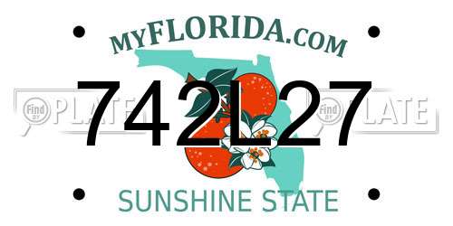 742L27 Florida License Plate
