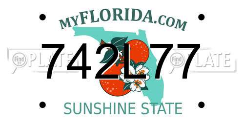 742L77 Florida License Plate
