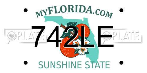 742LE Florida License Plate