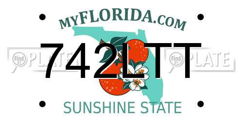 742LTT Florida License Plate