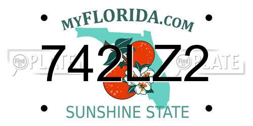 742LZ2 Florida License Plate