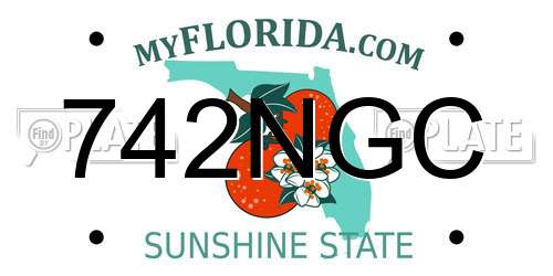 742NGC Florida License Plate