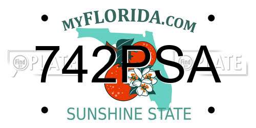 742PSA Florida License Plate