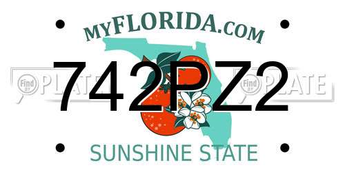 742PZ2 Florida License Plate