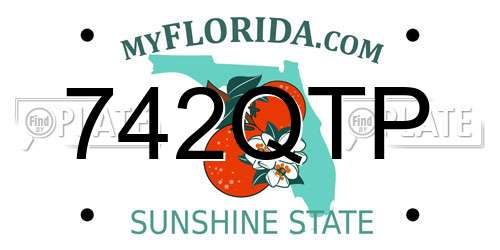 742QTP Florida License Plate