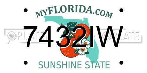 7432IW Florida License Plate