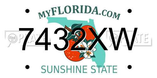 7432XW Florida License Plate
