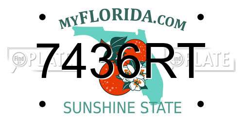 7436RT Florida License Plate