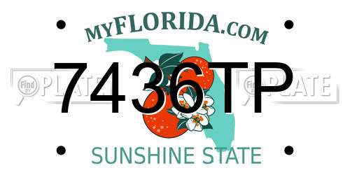 7436TP Florida License Plate