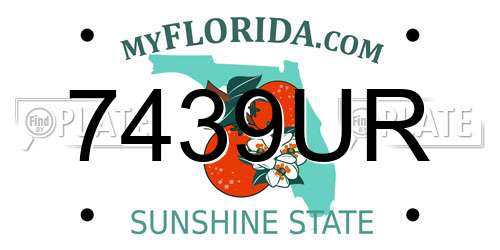 7439UR Florida License Plate