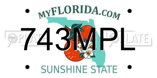 743MPL Florida License Plate