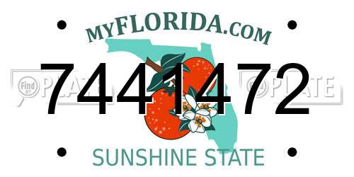 7441472 Florida License Plate