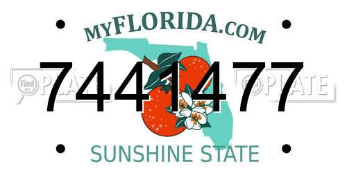 7441477 Florida License Plate
