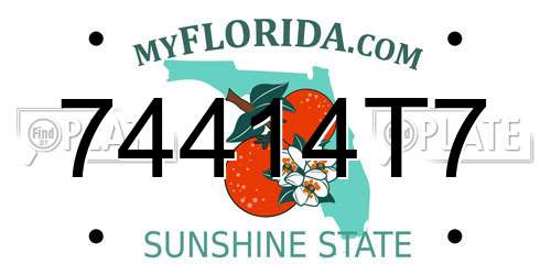 74414T7 Florida License Plate
